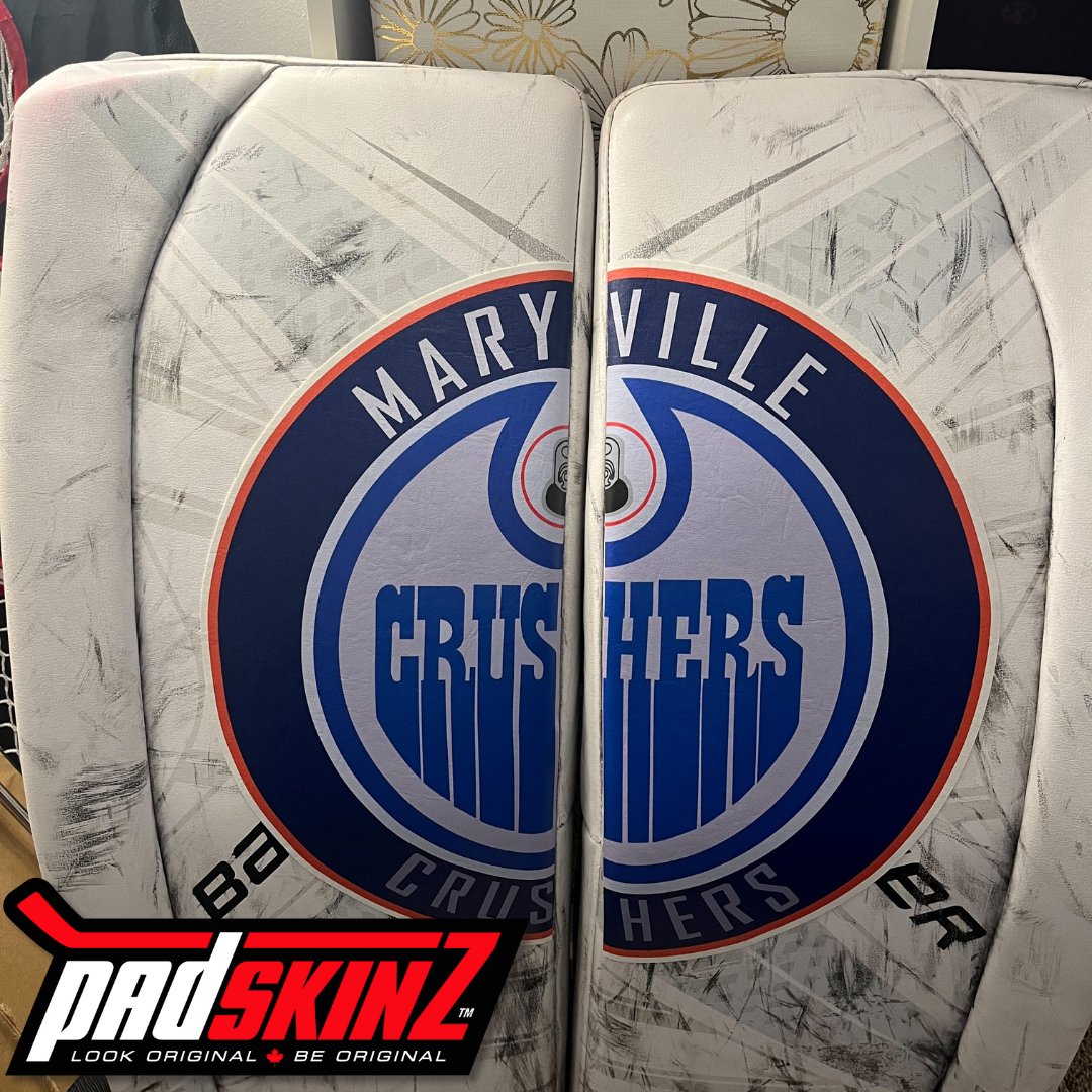 Custom Split #PadSkinz for the Crushers
#hockey #goalie #goaliegear