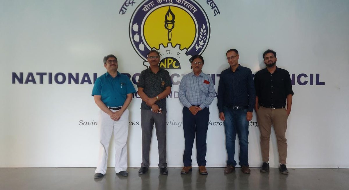 <a href="/msmediahmedabad/">MSME-DI AHMEDABAD</a> HoO Shri Vikas Gupta, JD and Shri P N Solanki, DD visited <a href="/NPC_INDIA_GOV/">NPC INDIA</a> RD Gandhinagar office.
Discussions were held on various <a href="/minmsme/">Ministry of MSME</a> schemes, with special focus on implementation of recently launched MSME Competitiveness (Lean) Scheme (MCLS).