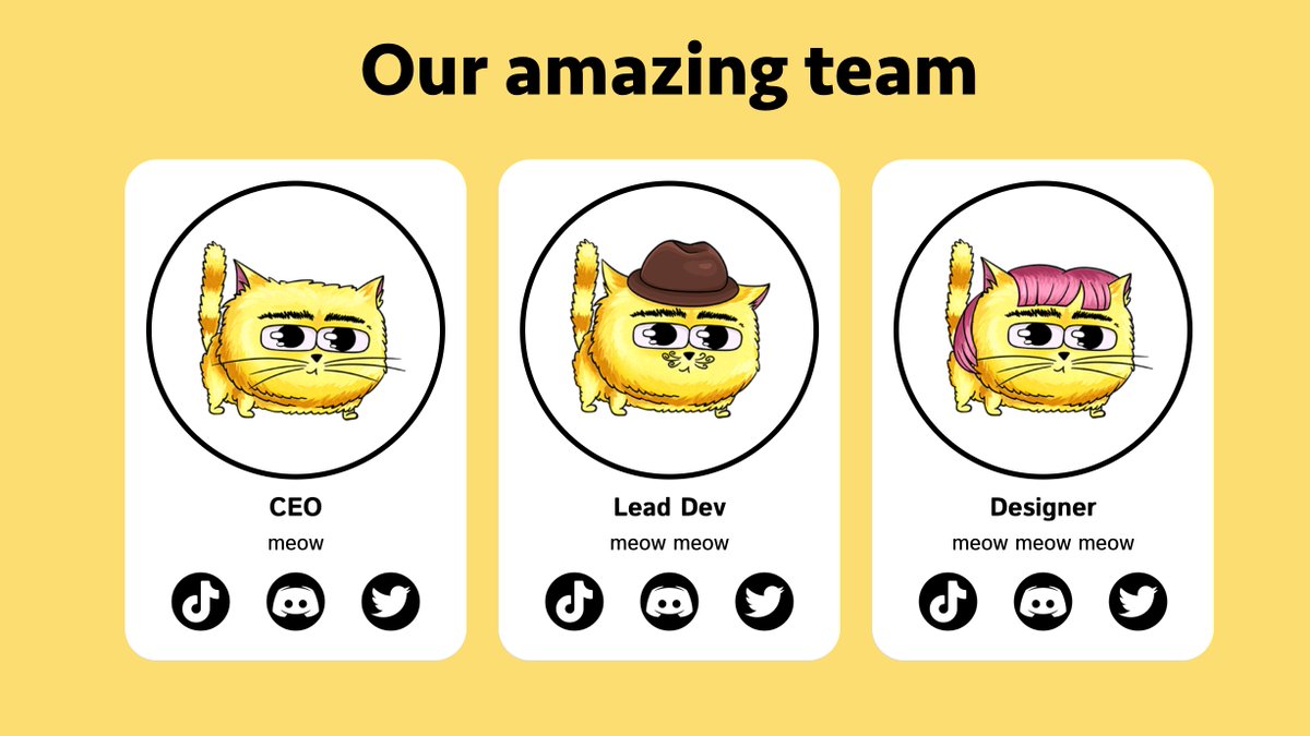 I hired a team of professionals to be sure $CAT will become the world's leading cryptocurrency.