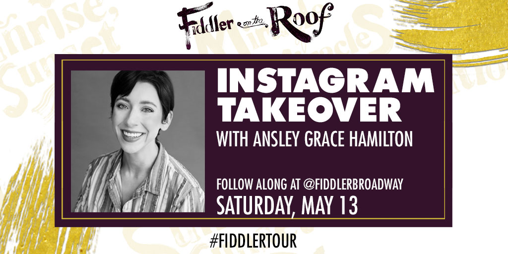 Tune In Alert! #FiddlerOnTour swing Ansley Grace Hamilton is giving us a behind-the-scenes look at our little village of Anatevka for a day in Dallas! Follow along at <a href="/FiddlerBroadway/">Fiddler on the Roof</a> on IG!