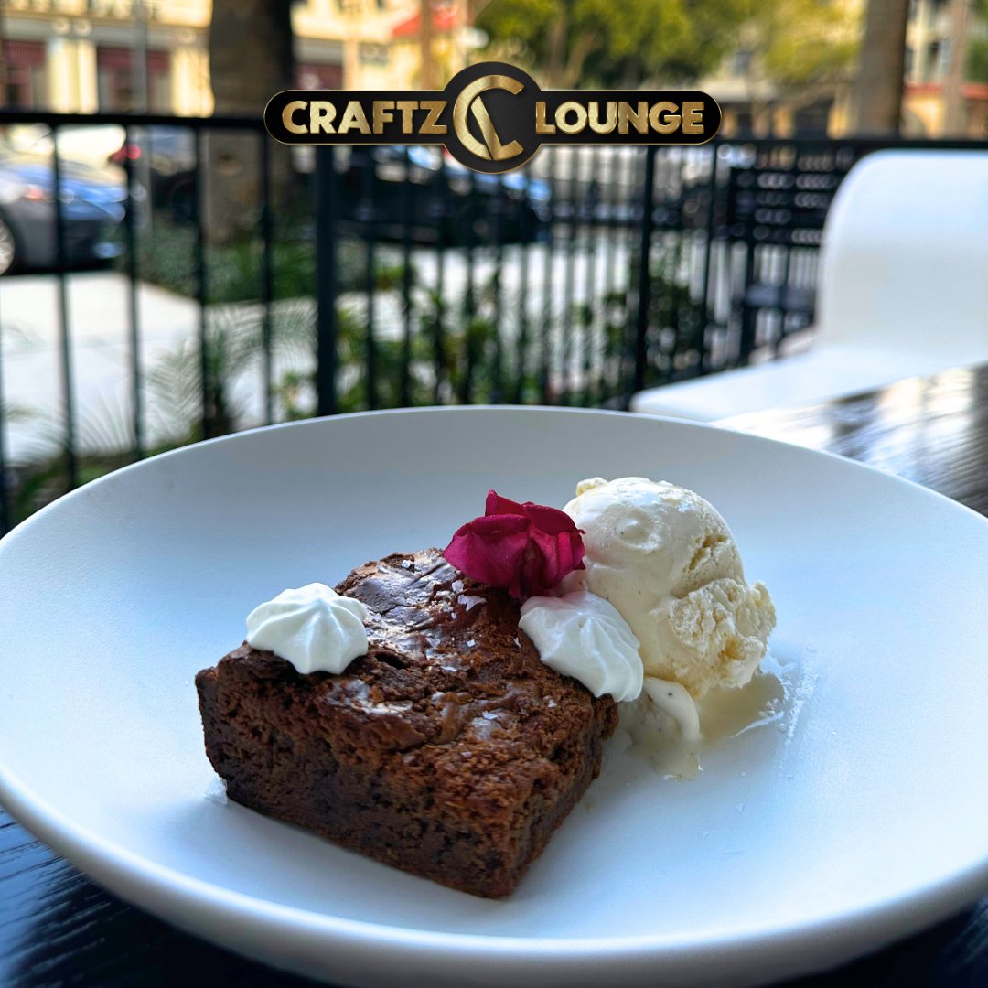 Can it get any sweeter?!

Try the Brown Butter Chocolate Brownie with Sea Salt. (Ice cream added at your request)

Brownie #IceCream #Craftz #Beautifulpresentation  #Delicious #Tasty #Riverside #Food #Dining #FineDining #Tryityourself #CA #DowntownRiverside #CaliforniaEats #F ...