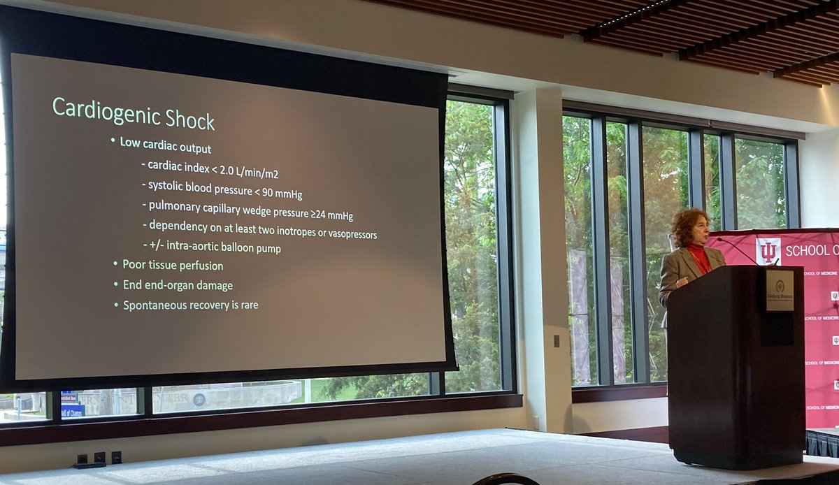 IUKrannertHeart's tweet photo. Dr. @MGuglin @IUMedSchool and @IU_Health, shares a #CV patient case on #CardiogenicShock #Post-STEMI during the #KrannertBiennial in Indianapolis. https://t.co/0cSKe17UJX
