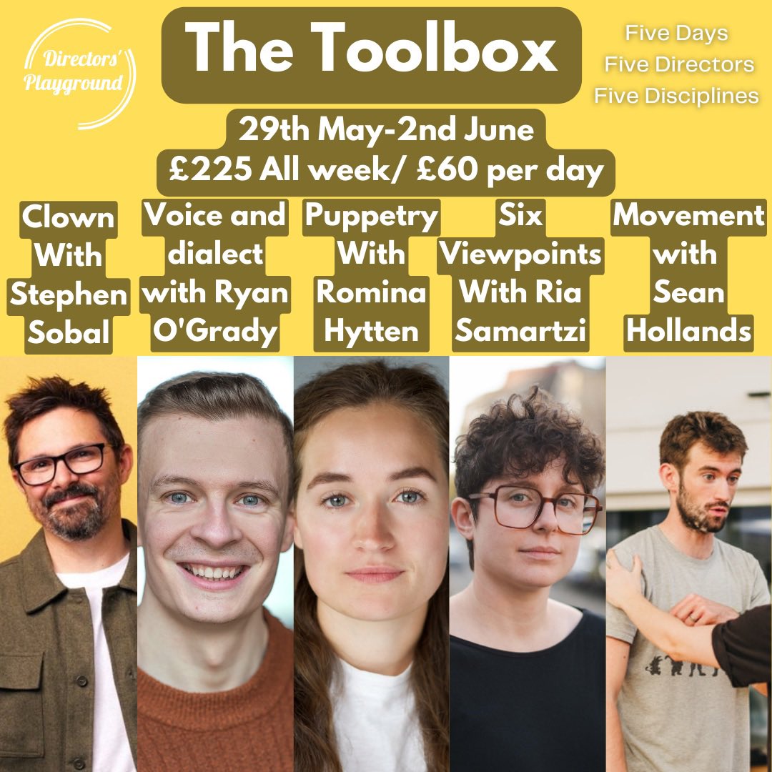 Don’t miss our upcoming Toolbox Workshops! Learn a variety of top practitioners including puppetry with <a href="/Rominahytten/">Romina Hytten</a>, clown with <a href="/stephensobal/">Stephen Sobal</a> and movement with <a href="/SeanHollands/">Sean Hollands</a>!! Link in bio!