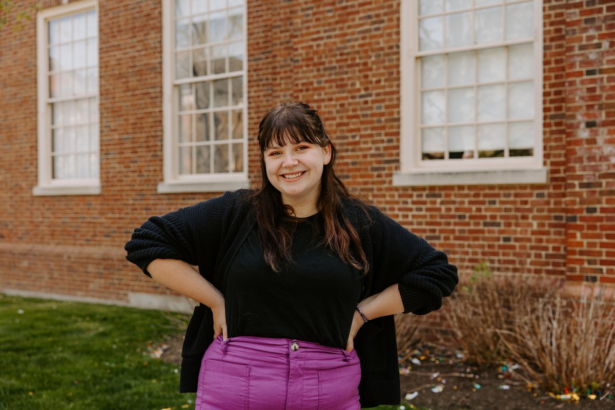 miamiuniversity's tweet photo. Meet Senior Kennedy Hughes. Kennedy ‘23 double majors in philosophy and political science, and she's in the MA/BA program for philosophy. Here’s Kennedy's favorite part of her college experience. #SeniorSpotlight #MiamiOHGrad #LoveAndHonor https://t.co/HhD01sVBSA