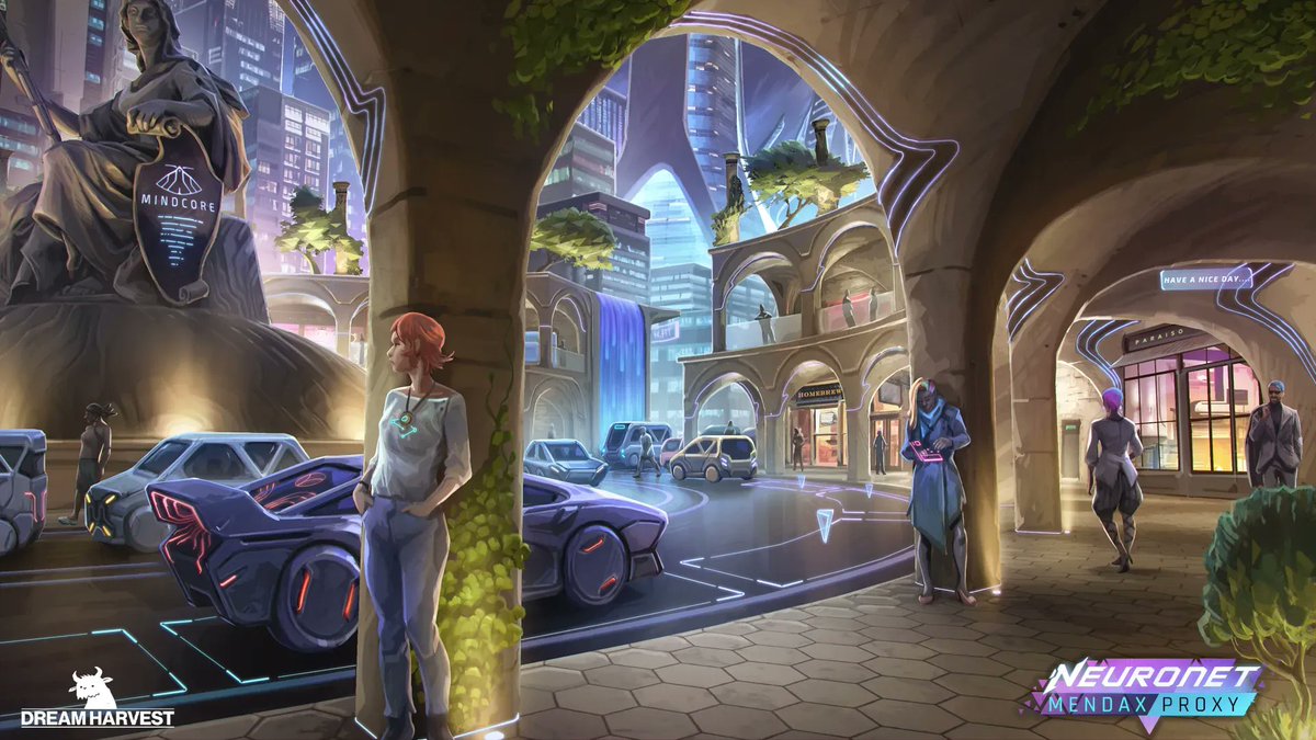 Dream_Harvest's tweet image. The Canopy district of Catena may be prosperous, but as the city managing AI, how will you maintain a balance between pleasing the wealthy elites and growing the city for everyone? Every choice has consequences. #NeuroNetMendaxProxy #VisualNovel #IndieGame #Ai #Cyberpunk Out Now!