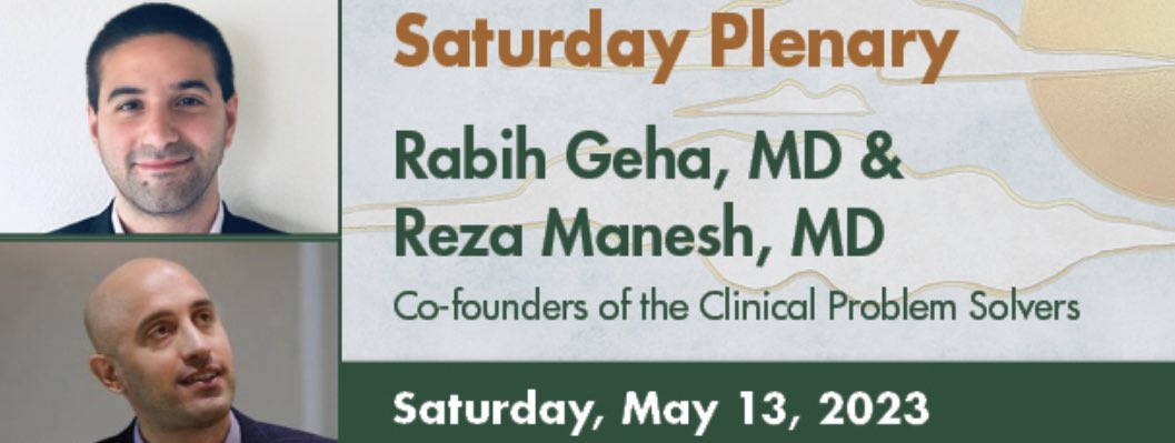 Can’t wait for their #SGIM23 plenary! @DxRxEdu & @rabihmgeha inspire me not bec they are geniuses, but because they are kind, generous, & have worked diligently & deliberately at their craft to become great. That’s what makes greatness—sustained & deliberate effort #MedTwitter