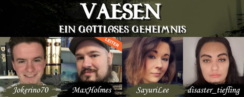 Morgen am Sonntag, den 14.05. starten wir unser Pen and Paper Horror Vasen Abenteuer!

Um 16 Uhr geht's los auf dem Twitch Kanal von unserem Spieleleiter <a href="/MaxHolmes_/">Max Holmes</a>  🦌

Twitch.tv/maxholmes_