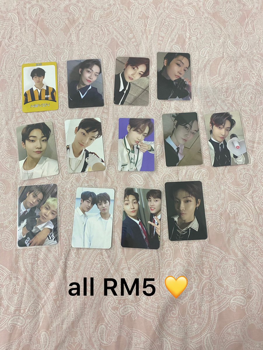 WTS The Boyz various photocard 🇲🇾 

please do refer below as price list ☺️ can nego if buy more! please adopt and help me clear this 🫶🏻

💛rm5
💙rm8
🤍rm10
🖤rm15
💚rm20
❤️rm30
price exc postage!

#pasartbz #pasartheboyz #pasarTBZ