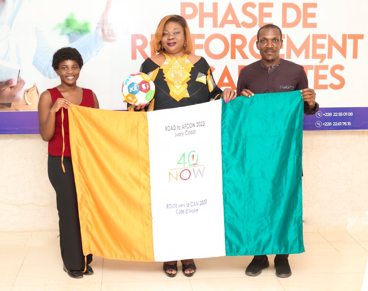 FORAMinitiative's tweet photo. Faisant de @KayiDogbe la 1ère femme Inspir'action'ELLE & #40NOW Ambassador, nous voudrions qu'elle incite la jeunesse à embrasser les Industries Créatives & Culturelles lors de notre projet en marge de @CAN2023CIV . 2023 pour @AOuattara_PRCI est celle de la jeunesse. @Naboufall https://t.co/onlAbkgZFD