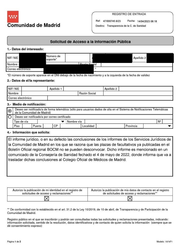 <a href="/redaccionmedica/">Redacción Médica</a> <a href="/eruizescudero/">Enrique Ruiz Escudero</a> esa supuesta sentencia ¿dónde está? Si existe ¿por qué no es pública? La hemos pedido dos veces al portal de transparencia de la <a href="/ComunidadMadrid/">Comunidad de Madrid</a> y no la habéis enseñado. ¿Sentencia fake?
