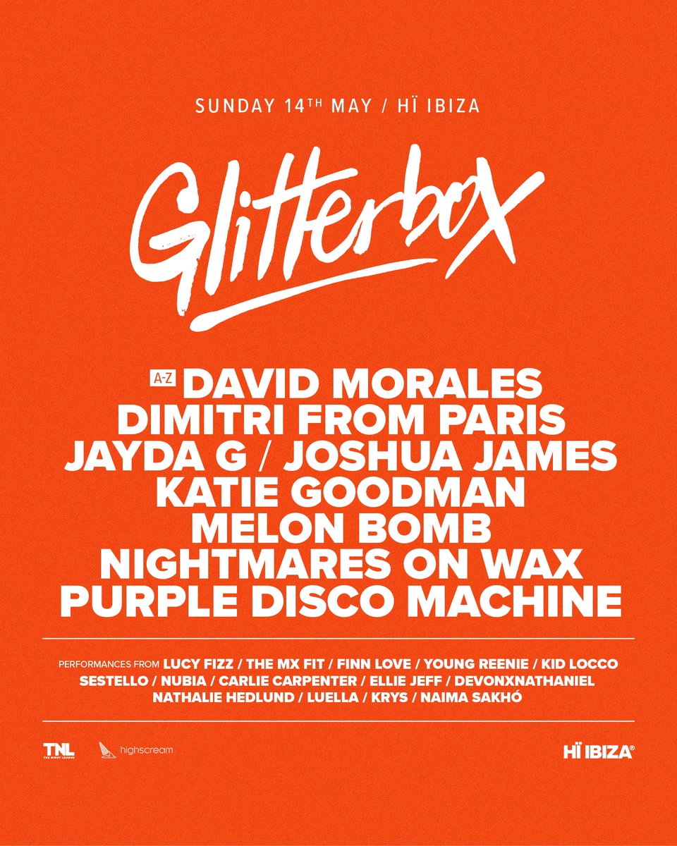 Tomorrow : <a href="/Glitterbox/">Glitterbox</a> !!!

Your beloved collective from Ibiza will delivers house music anthems at <a href="/hiibizaofficial/">Hï Ibiza</a>’ wild corner ALL. NIGHT. LONG !!!

Get ready to party people !!! 🪩🕺💃