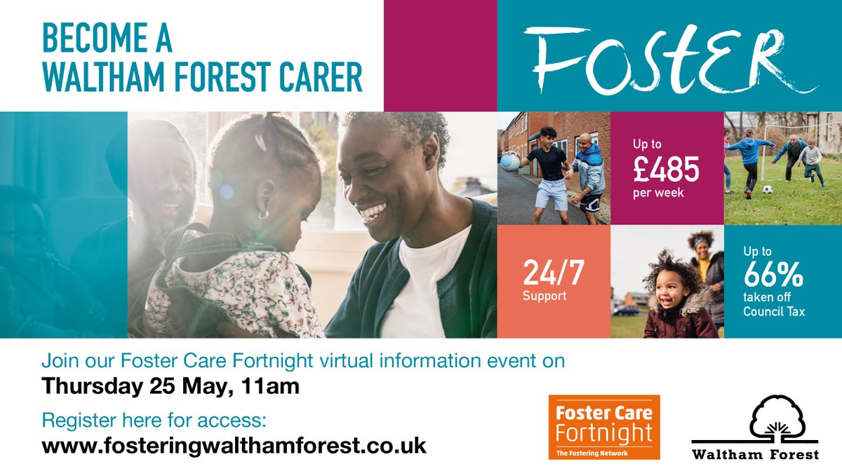 Foster Care Fortnight starts on Monday, &amp; we would like to thank our wonderful foster carers for the difference they make. Could you provide a safe &amp; loving home for a child in need? Find out more at our virtual info event 
👉orlo.uk/2xUPb

#FosteringCommunities #FCF23