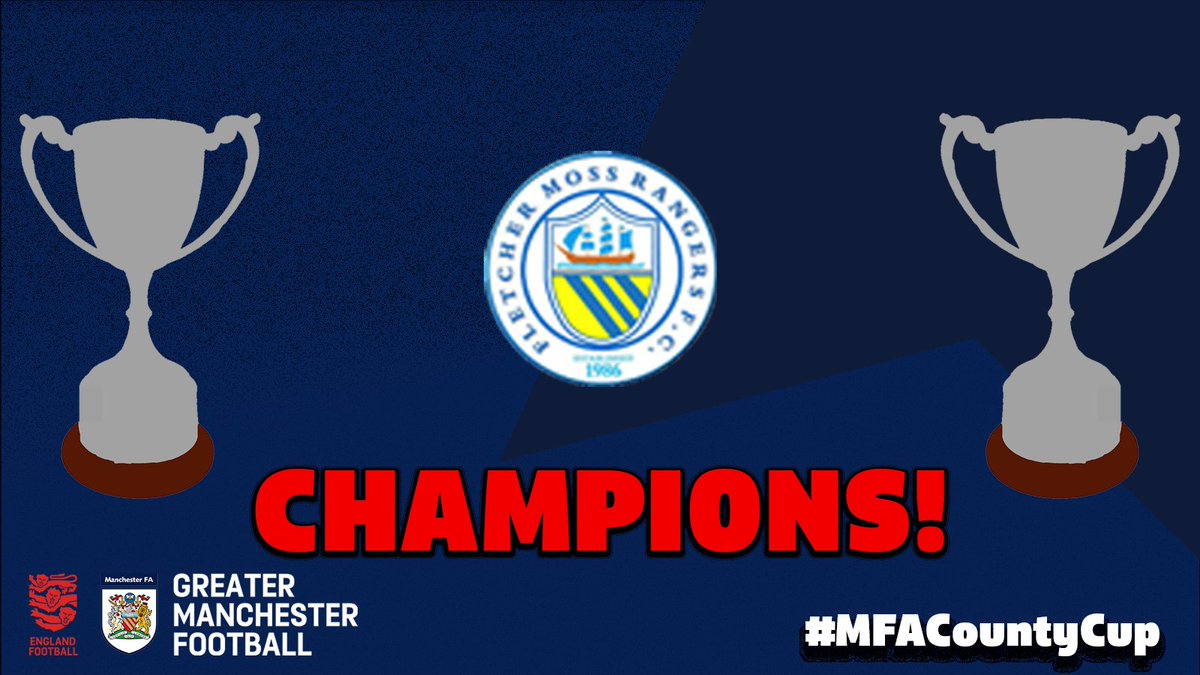 FULL TIME 🏆

Congratulations to @FletcherMoss_FC who are the champions of the Manchester FA U13 Girl's Youth Cup Final after winning 4⃣-0⃣

Next up we will see the conclusion of our U15 Boys Competition and our final fixture of the day.

#MFACountyCup