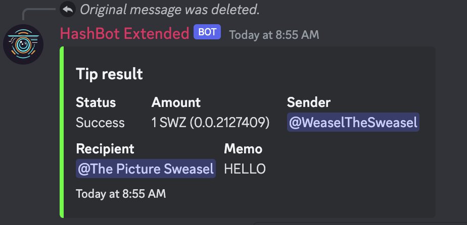 Back with another innovation, the <a href="/SweaselToken/">Sweasel</a> Dev strikes again!

Remember the amazing Twitter Tip bot for #XRP back in 2018?

Well, #Sweasel has now brought it to #Discord !

Register your #hashpack wallet and start tipping in any coin available on #SaucerSwap! Only on #Hedera