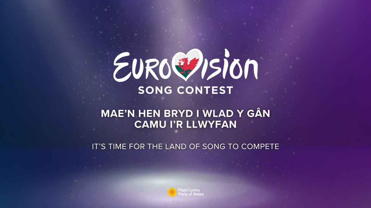 Plaid_Cymru's tweet photo. So, next year - Wales should be represented as our own country at #Eurovision. Who agrees?

Rydyn ni’n meddwl y gall Gymru cynrhychioli ei hunain y flwyddyn nesaf - ydych chi'n cytuno? https://t.co/4ePkj97n1z