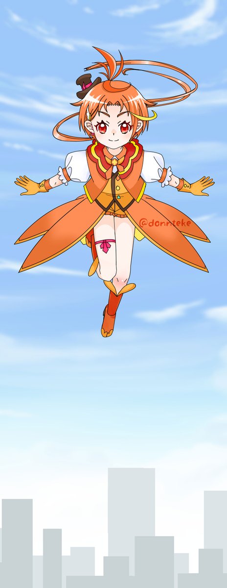 あなたのナイトが今参ります！ 
顔が切れたので　upと全体図
 #キュアウィング #ひろプリ #ひろがるスカイプリキュア