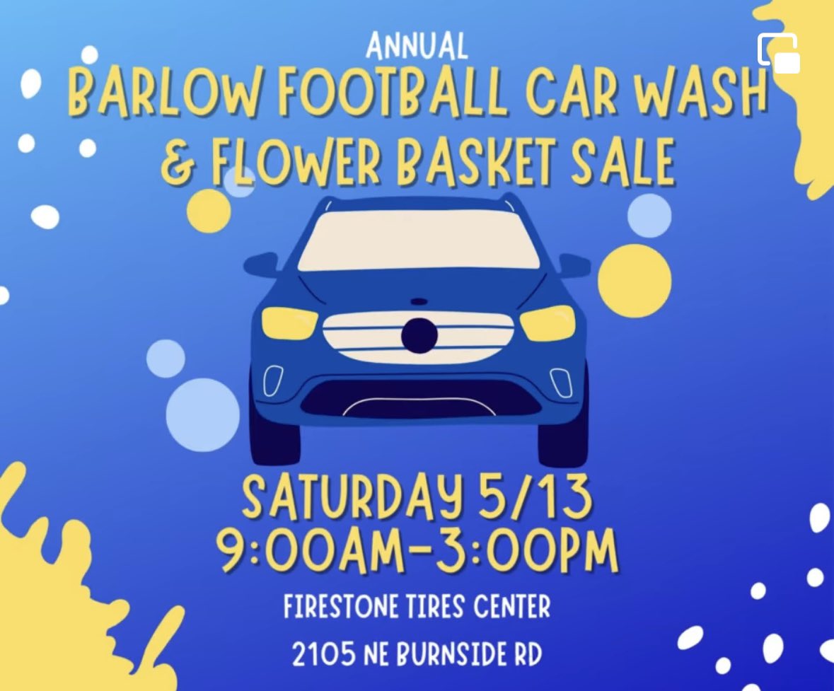 Come support your Barlow Bruins today! 💙💛🏈💙💛