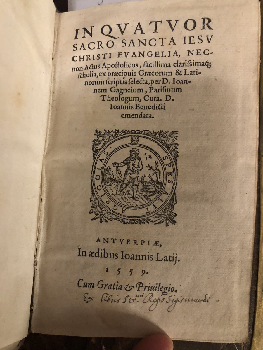 Enjoying yesterday’s findings in the stacks. Four volumes previously owned by King Sigismund. Now added to the recently created Sigismund-collection at @UppsalaUniLib