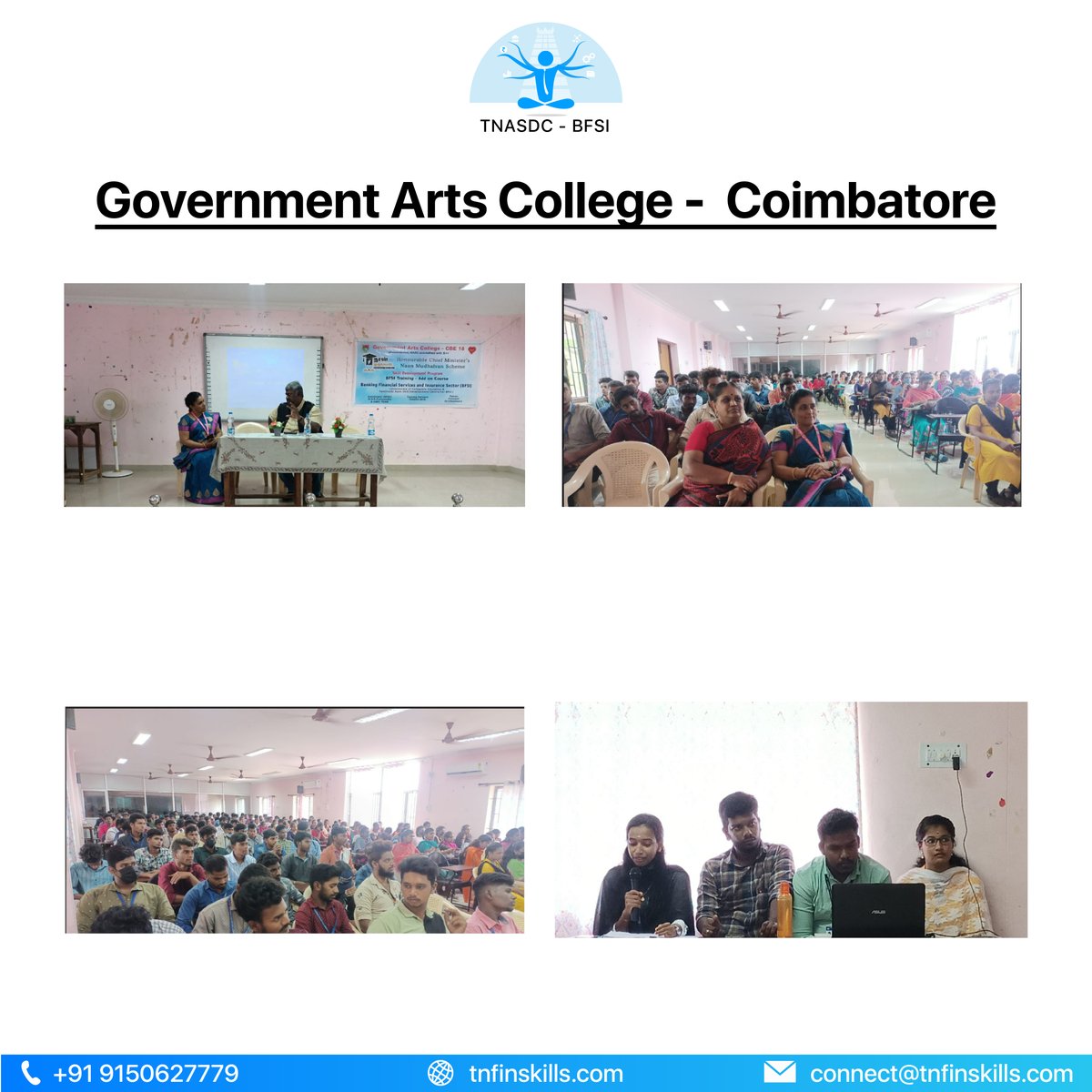 TNASDC BFSI orientation and enrollment program conducted at Govt Arts College - Coimbatore, under the 'Naan Mudhalvan' scheme. 

#governmentartsandsciencecollege #coimbatore #tnasdcbfsi #tnsdc #naanmudhalvan