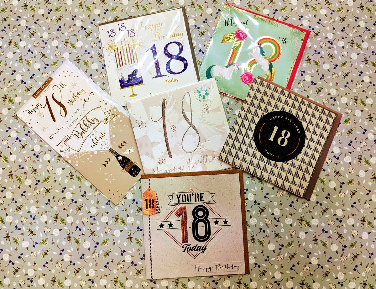 PFarthingShrop's tweet photo. 18 is an important birthday! Help your loved ones celebrate by sending them a special card! #MuchWenlock #Shrewsbury https://t.co/MGTPjJw1FE
