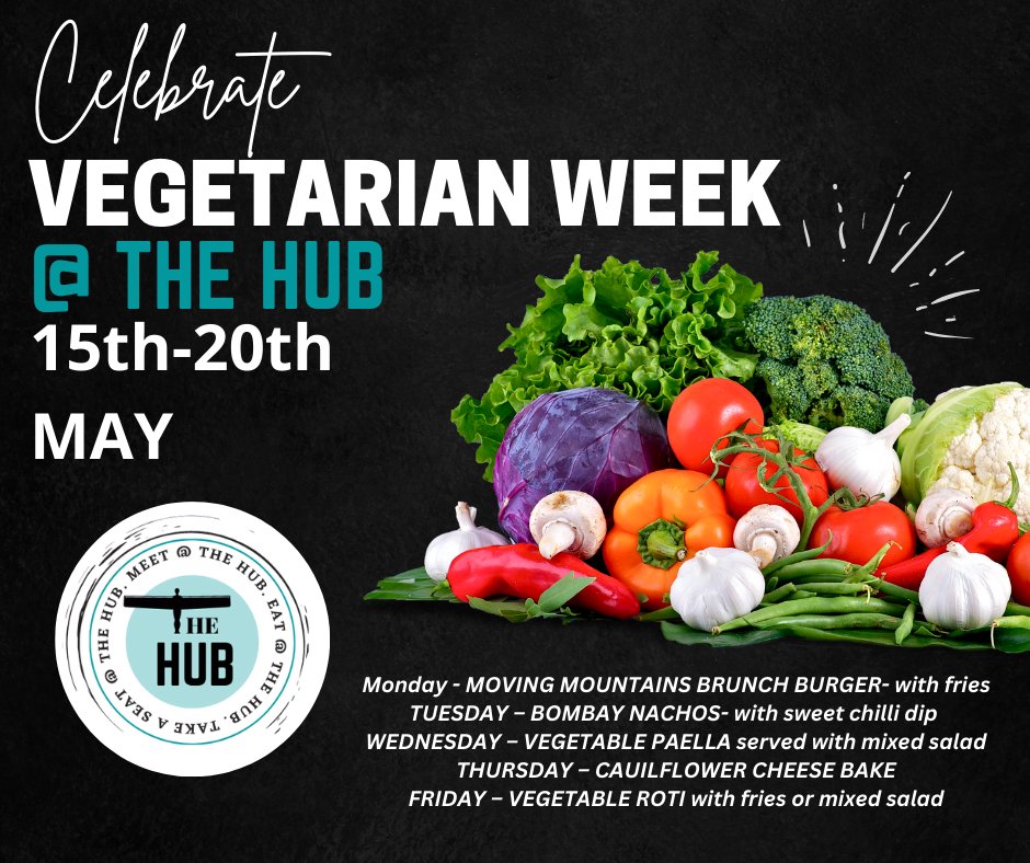 Look out for our Vegetarian menu @ The Hub next week!