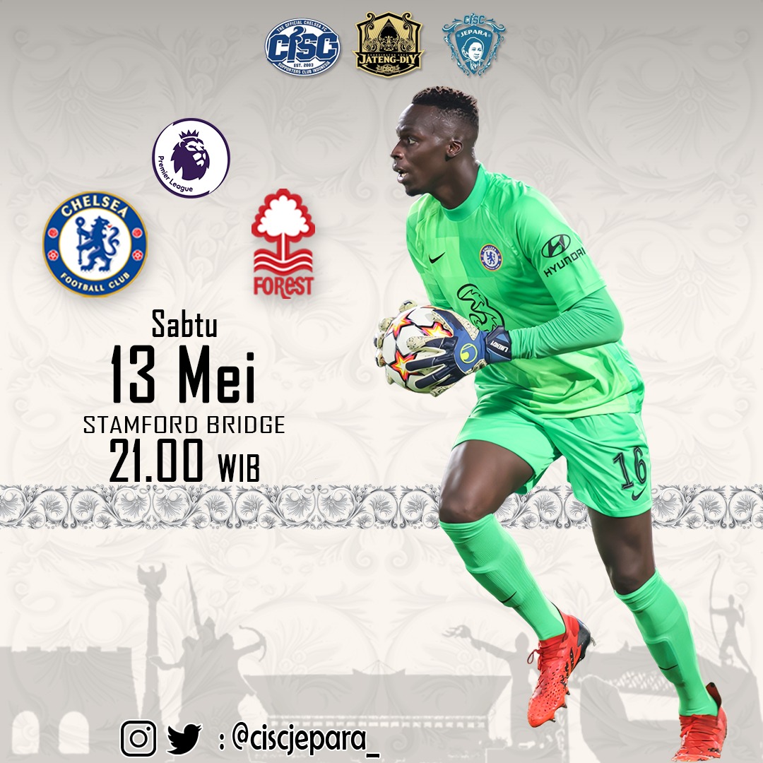 Premier League

⚽ Chelsea vs Notingham Forest
📌 Sabtu, 13 Mei 2023
🕦 K.O 21:00 WIB
🏟 Stamford Bridge

#thisiscisc #chelseaindo #ciscjtgdiy #ciscjepara #chelsea #jepara #premierleague #ligainggris