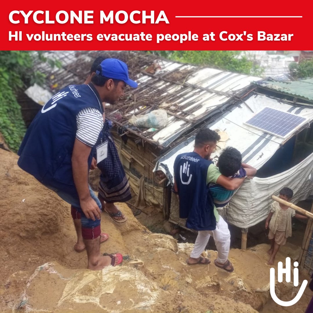 HI_UnitedStates's tweet photo. #CycloneMocha: HI volunteers in #Bangladesh are helping families, children and people with disabilities evacuate to safe shelters as the Category 4 storm nears #CoxsBazar.

Read our latest update: https://t.co/4OdixkDFDj

📷HI https://t.co/TcWK28DMmA