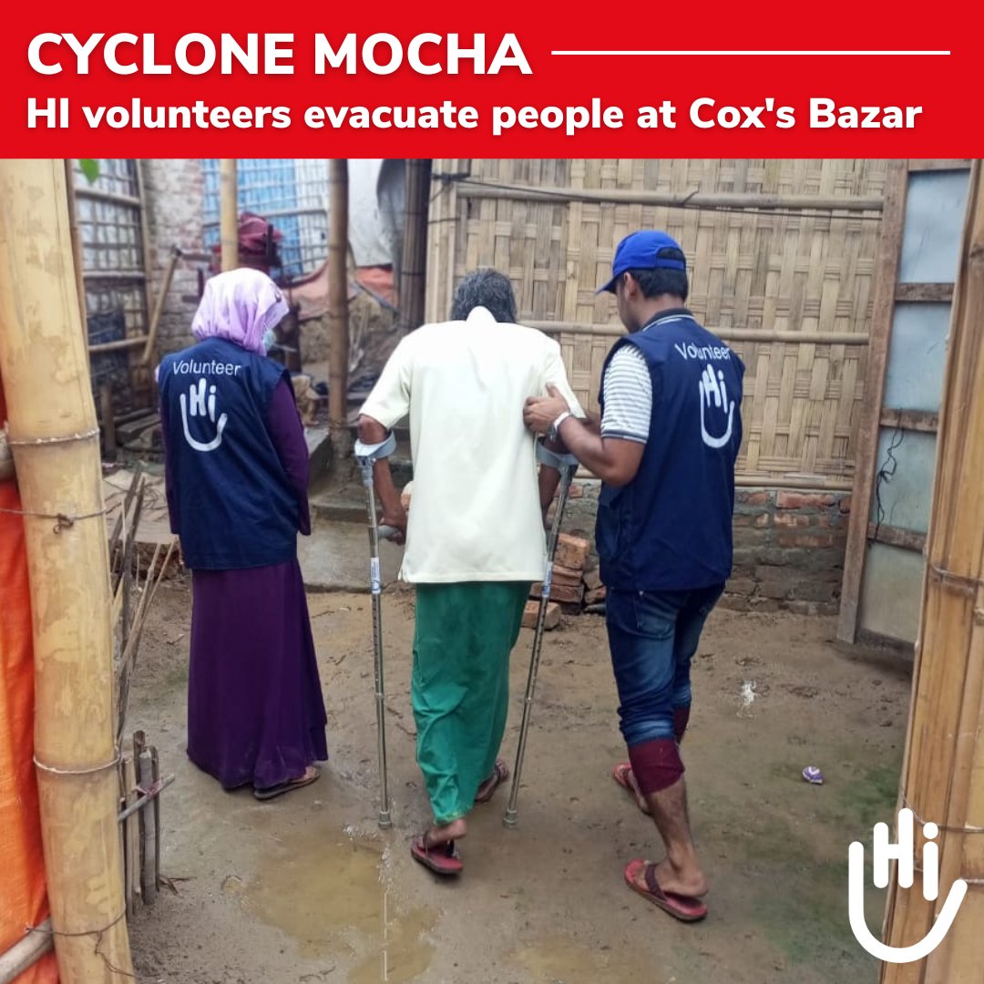 HI_UnitedStates's tweet photo. #CycloneMocha: HI volunteers in #Bangladesh are helping families, children and people with disabilities evacuate to safe shelters as the Category 4 storm nears #CoxsBazar.

Read our latest update: https://t.co/4OdixkDFDj

📷HI https://t.co/TcWK28DMmA