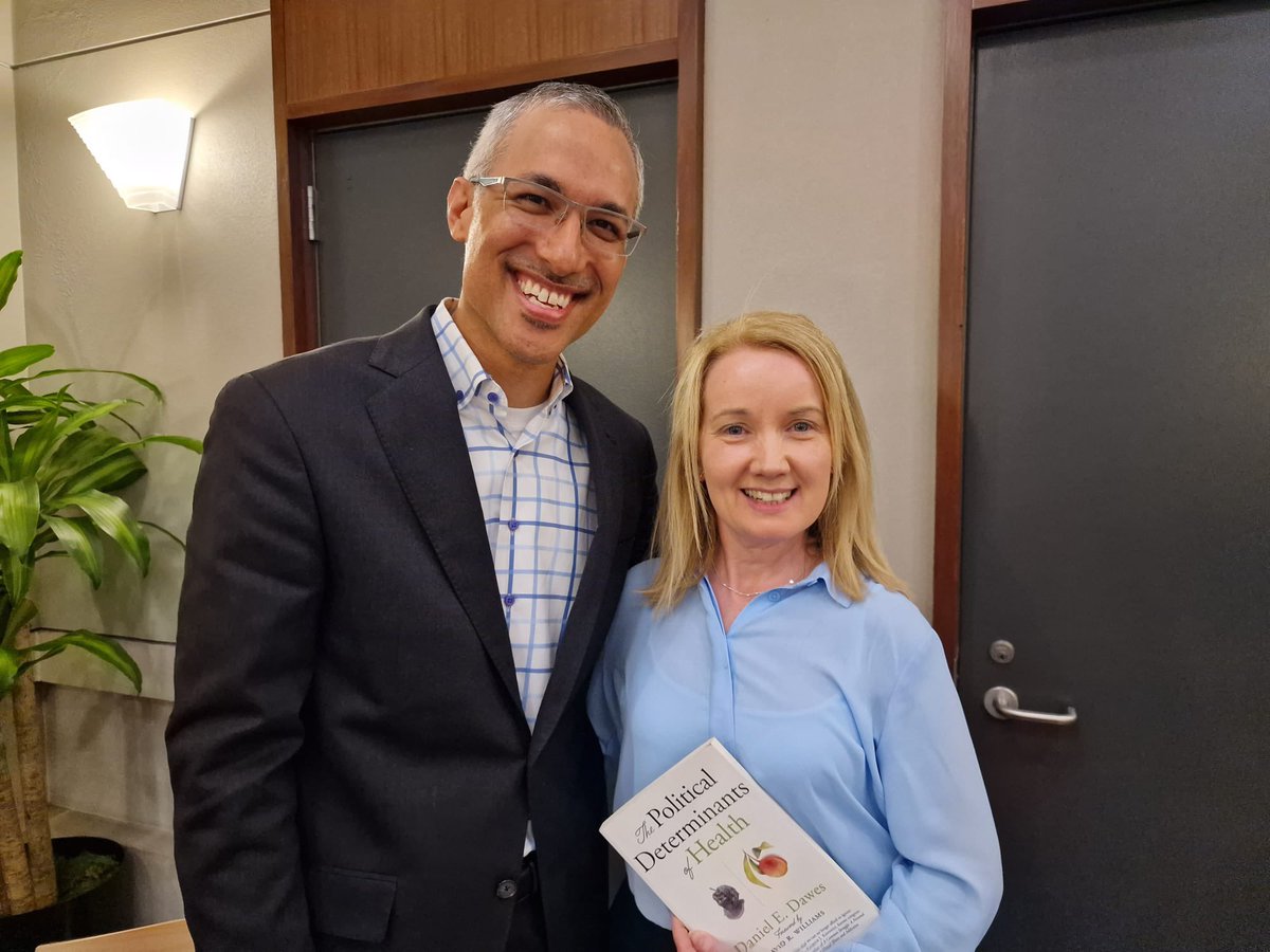 gpleonac's tweet photo. Thrilled to meet and learn from @DanielEDawes how policy and politics influence the social conditions that generate health outcomes @JohnsHopkinsSPH https://t.co/i2lmN9iYQy