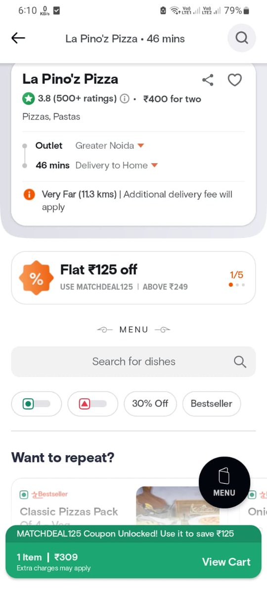UtkarshVerma181's tweet photo. Just found out that Swiggy charges delivery fees even after subscribing to Swiggy One.Not cool! 
#Swiggy #DeliveryFees #SwiggyOne https://t.co/MxrExXG7Jd
