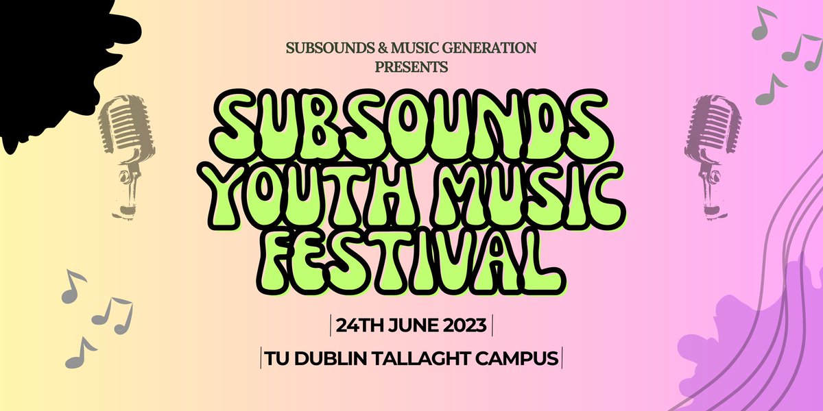 sub_sounds's tweet photo. ☀️ 24th of June ☀️

Save the date. 

#SubSounds #MusicGeneration #YouthArts #MusicFestival #DublinLive https://t.co/iJ2iDRvGTq