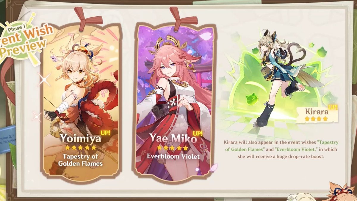 navvyia's tweet image. 🌸GIVEAWAY🌸

3.7  Yoimiya/yae miko (kirara)

1st winner: 3280 GC

2nd winner: 1980 GC/welkin

3rd winner: 980 GC/welkin

4th winner: 980 GC/Welkin

5th winner: 980 GC/Welkin

Rt, like, follow, good luck my lovely
Ends during phase 1