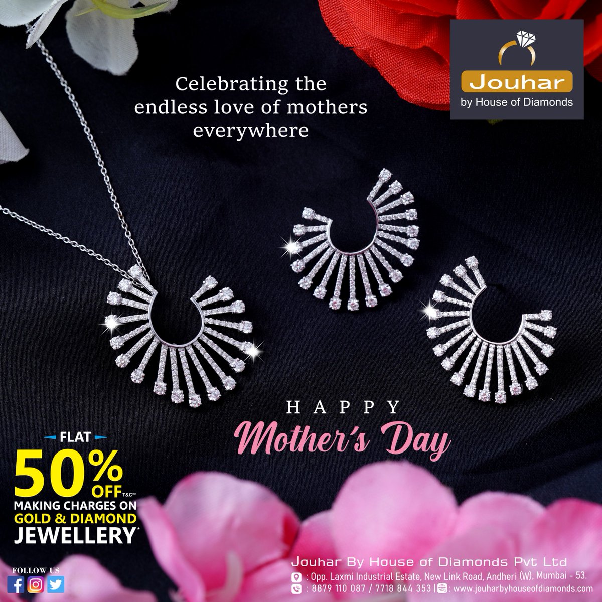 Happy Mother's Day Celebrating the endless love of mothers everywhere

FLAT 50% Off Making Charges on GOLD & DIAMOND JEWELLERY

#MothersDayGifts #MothersDayJewelry #MomGifts #MomJewelry #PendantSet #NecklaceSet #FamilyJewelry #PersonalizedJewelry #BirthstoneJewelry
