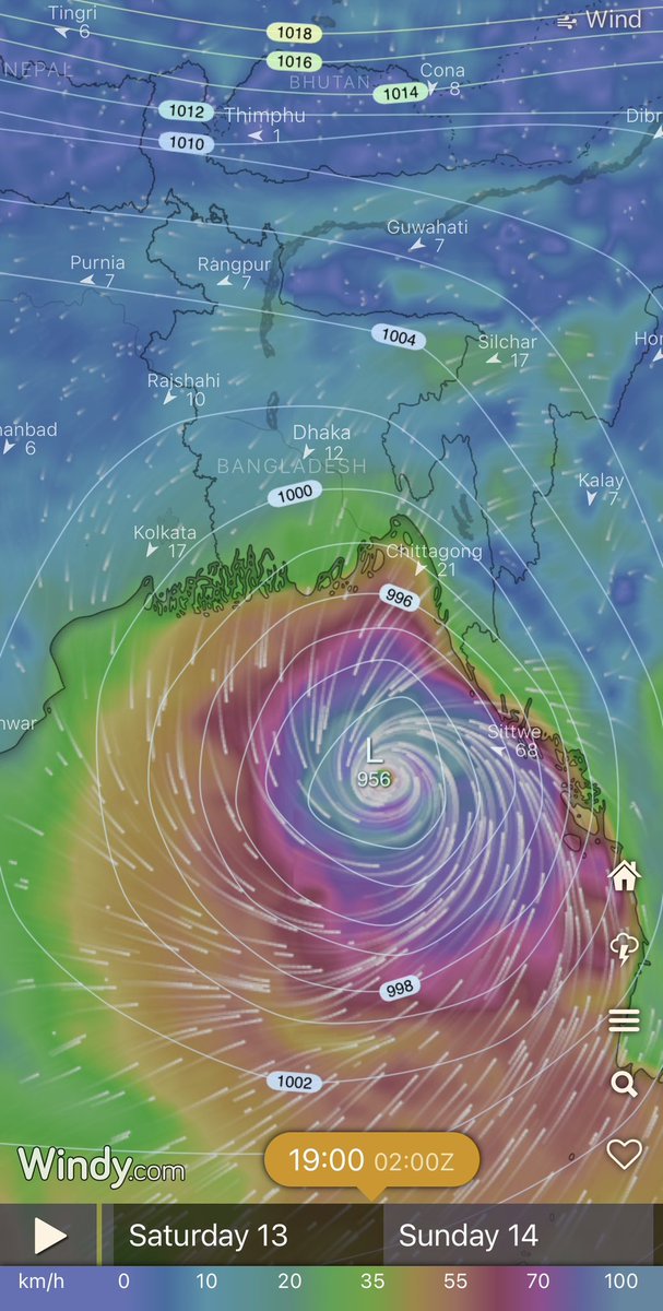 AKMSaifulIslam7's tweet photo. #CycloneMocha updates: Max wind speed up to 220 km/hr, rainfall up to 200 mm and Storm surges up to 4m in Teknaf, Coxbazar and Chittagong region. (Source: ECMWF, GFS, BMD, IMD). https://t.co/zqkxfAbjgC