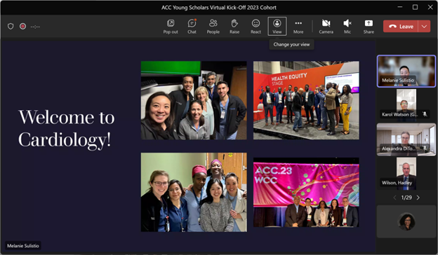 Inspirational <a href="/melsulistio/">Melanie S. Sulistio, MD</a> setting the stage for the #ACCYoungScholars Virtual Kickoff ➡️#Diversity #Equity &amp; #Inclusion in #Cardiology 
#TheFaceofCardiology #ChooseCardiology #ACCDiversity #ACCAcademic #MedTwitter #CardioTwitter #HumanityFirst #mentorship <a href="/ACCinTouch/">American College of Cardiology</a>