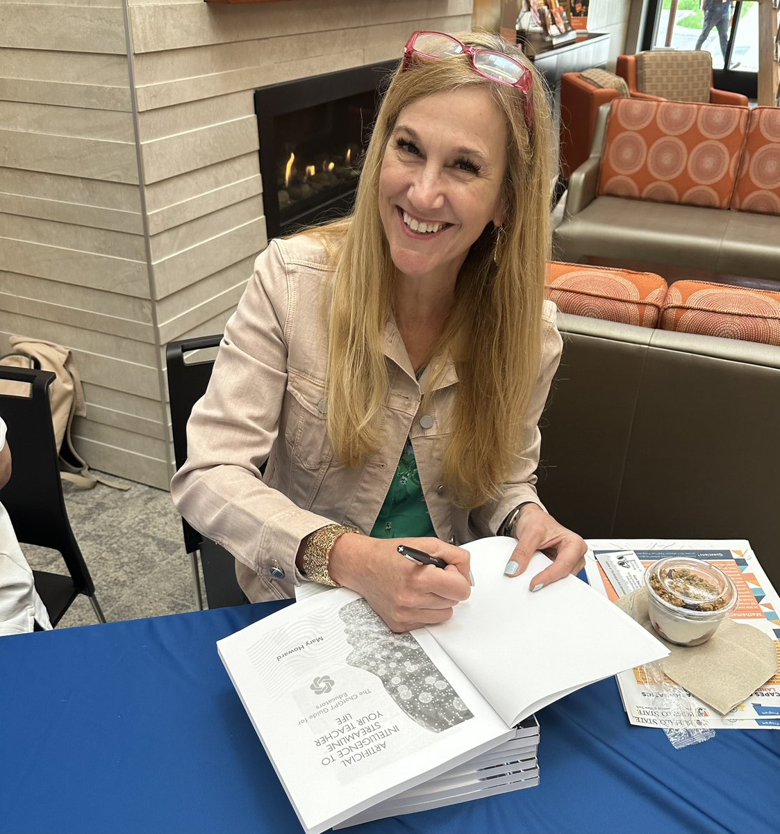 mrshoward118's tweet image. First ACTUAL book signing!  #nysmtp  raffling off my book this morning to Master Teachers.  Yay! }#ChatGPT #xfactoredu #CodeBreaker