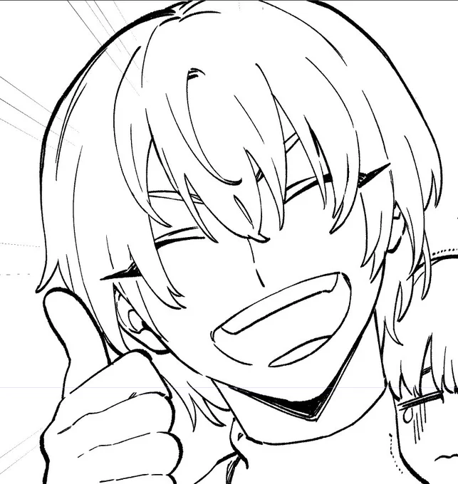 ダウンロードしたペンが描きやすくて捗った 強弱つけやすくてつけペンみたいな書き味