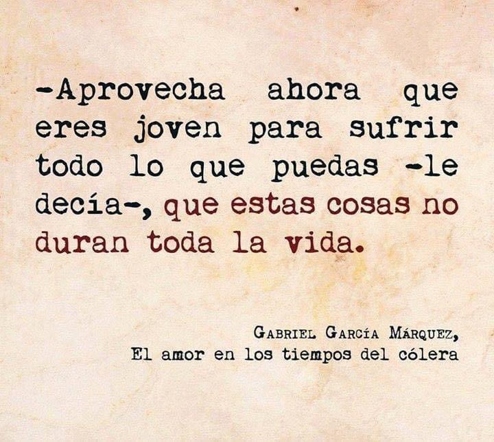 Estas cosas no duran toda la vida. 

Feliz sábado ☀️