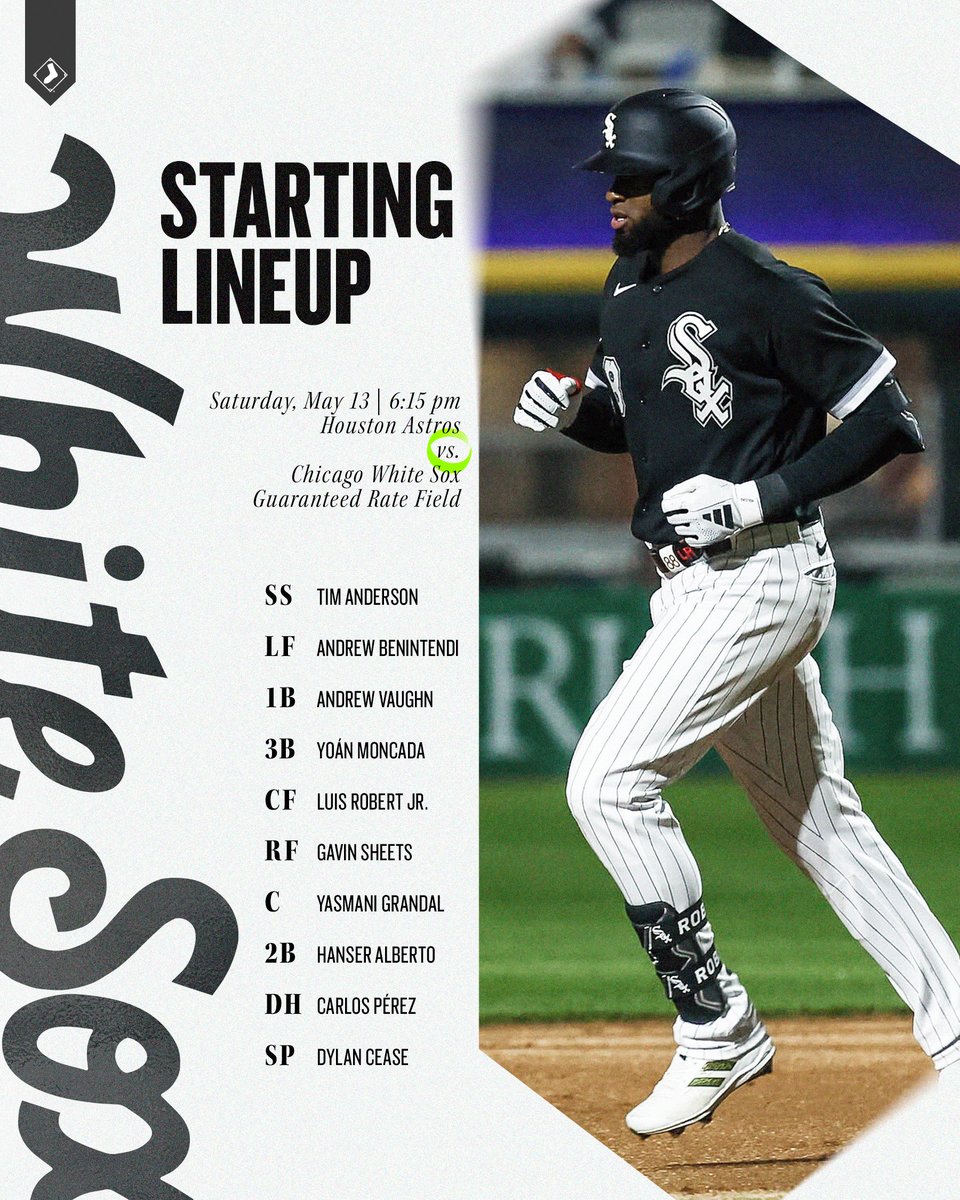 Chicago White Sox on Twitter "Tonight's WhiteSox starters against