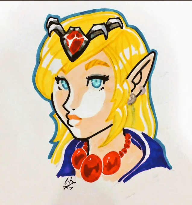 Zelda  A Zelda I drew at a show from 2015. Based off one of my friends there in cosplay.