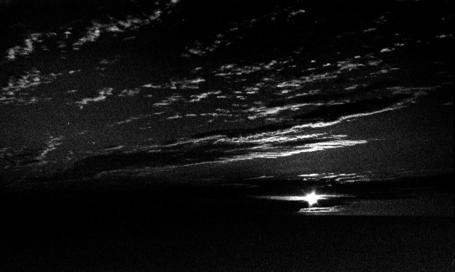 moonlight in the sea.