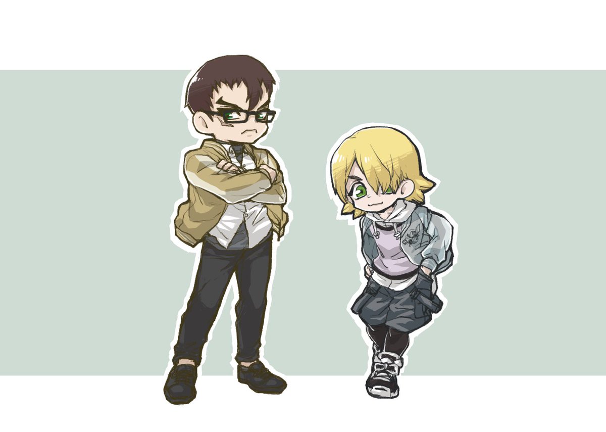 スカジャン兄弟描いて寝ようと思ったけどスカジャンの才能とセンスがなかった