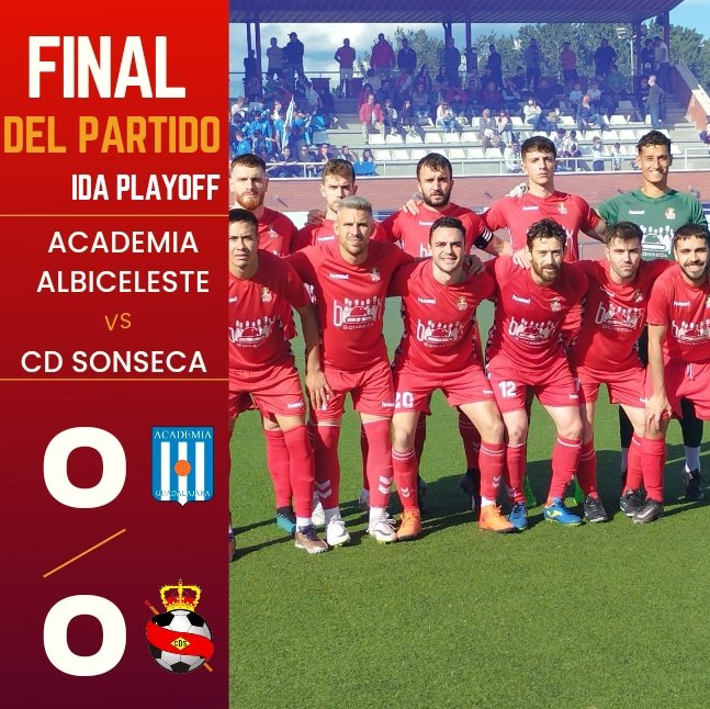 CDSonseca's tweet photo. 🏁 𝑭𝑰𝑵𝑨𝑳 𝑫𝑬𝑳 𝑷𝑨𝑹𝑻𝑰𝑫𝑶

𝐈𝐃𝐀 𝐏𝐋𝐀𝐘𝐎𝐅𝐅 𝐃𝐄 𝐀𝐒𝐂𝐄𝐍𝐒𝐎 𝗔 𝗣𝗥𝗘𝗙𝗘𝗥𝗘𝗡𝗧𝗘

🔵 @Academia_Alb 0️⃣-0️⃣ @CDSonseca 🔴

Empate de nuestro PRIMER EQUIPO en un encuentro muy disputado

🔴🔴🔴🔴🔴🔴

#AupaSonseca  #CDSonseca  #PorVolver https://t.co/v8BfyaHWuJ