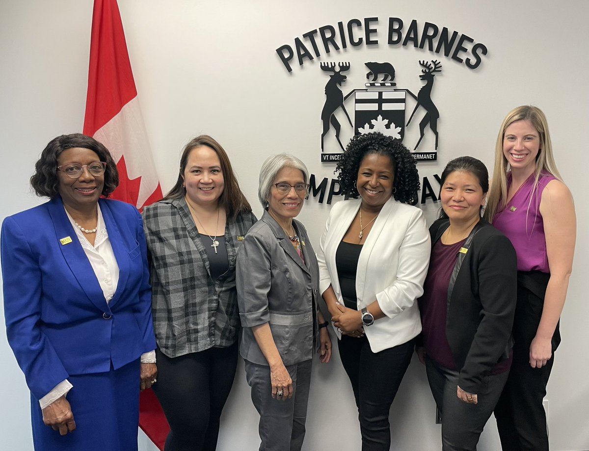 KathleenPikaart's tweet photo. Thank you @MPPBarnesAjax for meeting with @RNAO yesterday during #NationalNursingWeek and hearing our recommendations on supporting the nursing workforce, IENs, &amp; NP-led clinics #TYMPPTW #nursing #PrimaryCare @RNAO_durham @DorisGrinspun @angelacooperbra @Lhamocurious @Betsyj2458 https://t.co/LK5GuIhCOG