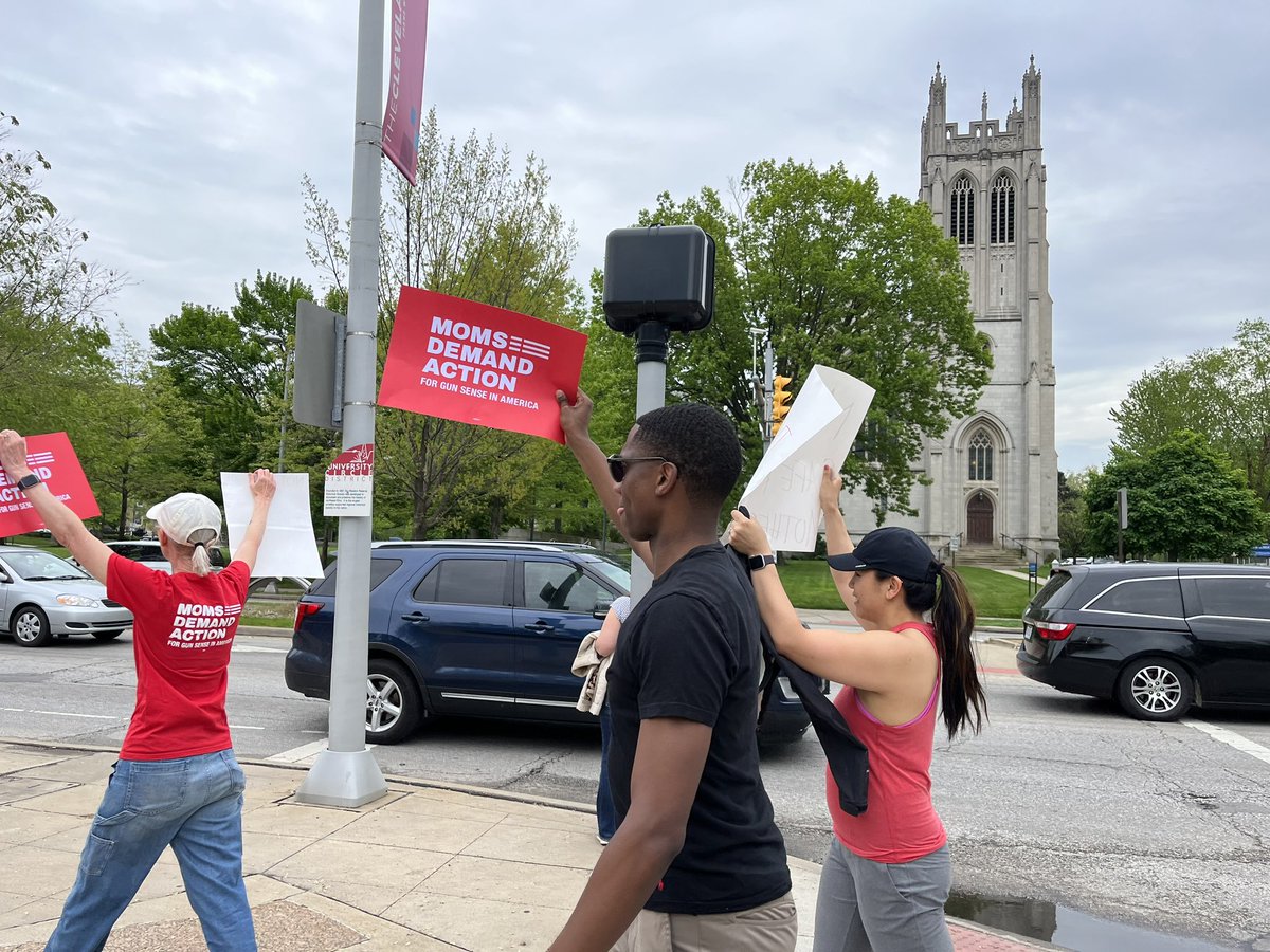 JustinMBibb's tweet photo. Today, I joined @MomsDemand for a Mother’s Day of Action march. 

Enough is enough. It’s past time for congress to take action and get assault weapons off our streets. https://t.co/AQMUZepApW