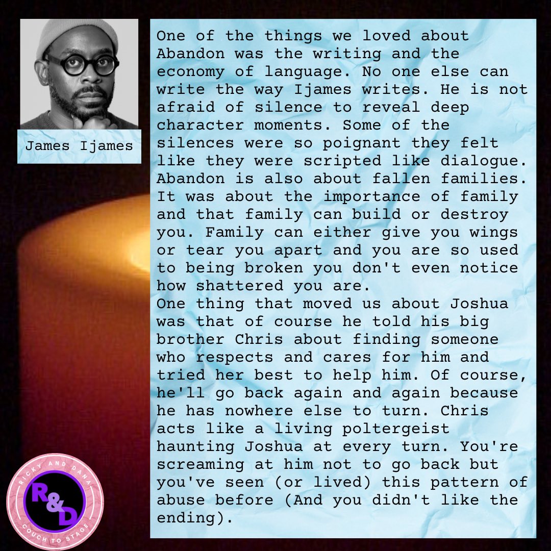 rndyounghowze's tweet image. We loved seeing Abandon by James Ijames @TheatreExile. Read our review and let us know what you think. #phillytheatre  🧵