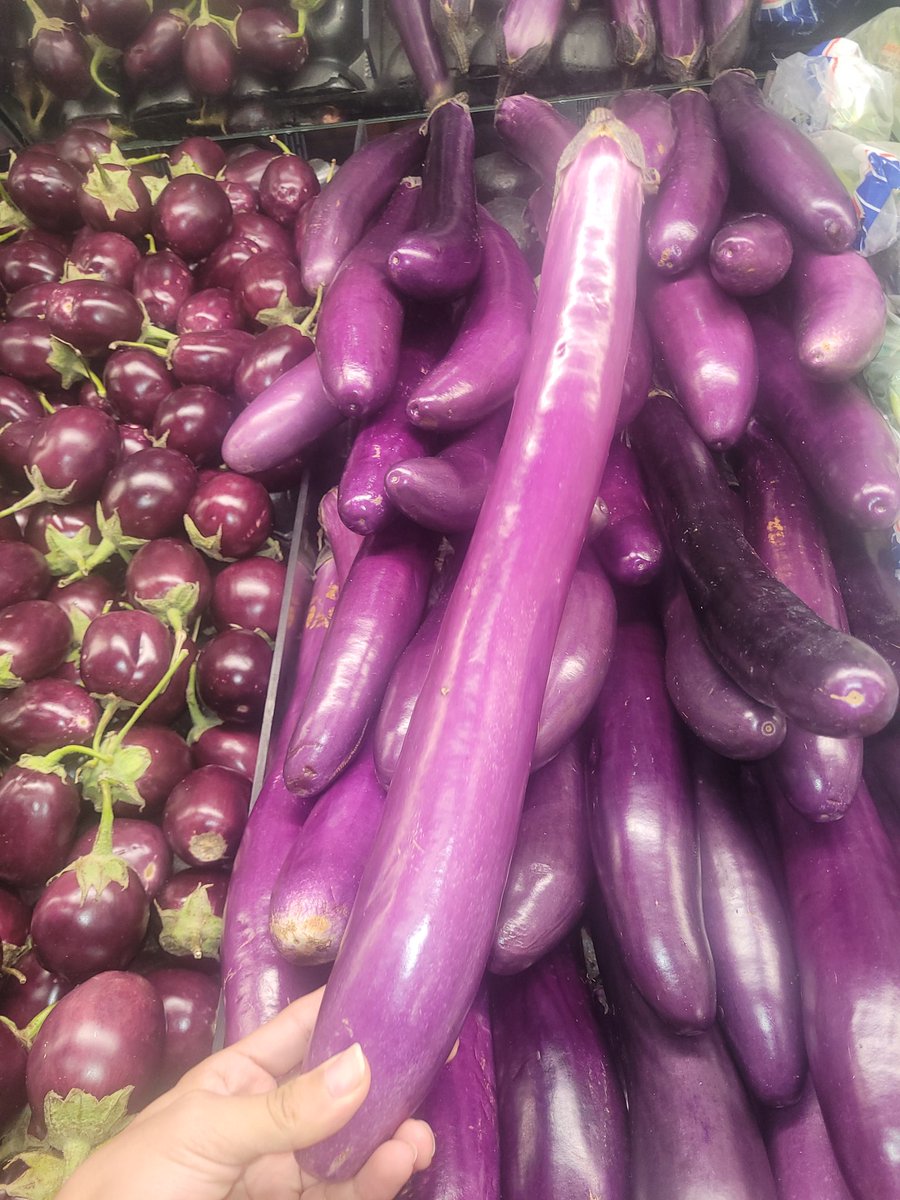 PouncingPeashy's tweet photo. "Hey @CPUNeptune! I found these REALLY long eggplants and they look tasty! You should try these out!" https://t.co/1zCmDEIw3o