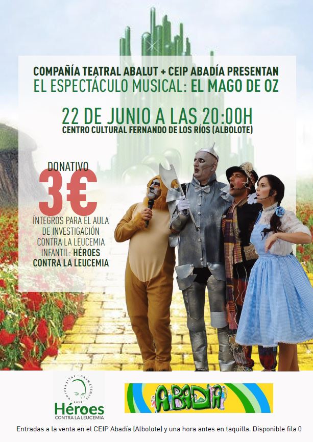 ¡Nos informan que las entradas para el espectáculo musical "El Mago de Oz" han volado la misma mañana que salieron! 🤯 Nada más y nada menos que 1.400€ recaudados para luchar contra la leucemia infantil 👏💪 ¡Ya queda poquito para la actuación (22/06)! 👇🎭🤩 #DonaVida