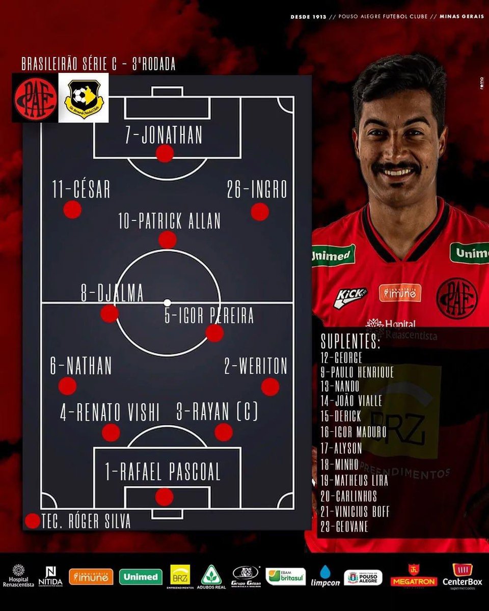 TIME ESCALADO E PRONTO PRA TERCEIRA RODADA!!! 👊🏼

#VamosVamosMeuPousão #TáNaVeiaTáNoSangue