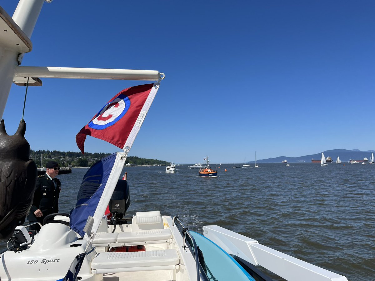 Lisa_Byrne_VPD's tweet photo. Congratulations to the #rvyc on their opening day! And special thanks to our captain Doug Day for a tour of False Creek. #VPD #sailpast https://t.co/lULdaDo7RE